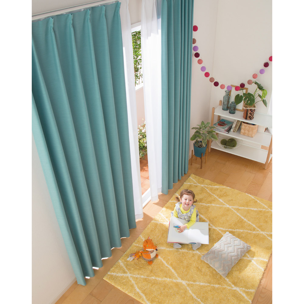 【curtain-fabfun】 カーテン 1級 遮光 2枚 210cm丈 １級