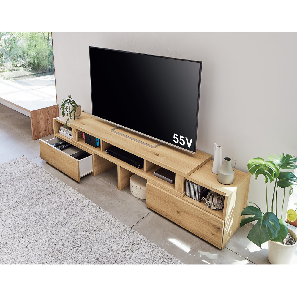 大型テレビが中心に置ける伸長式テレビ台 幅140cm～203cmタイプ 通販 - ディノス