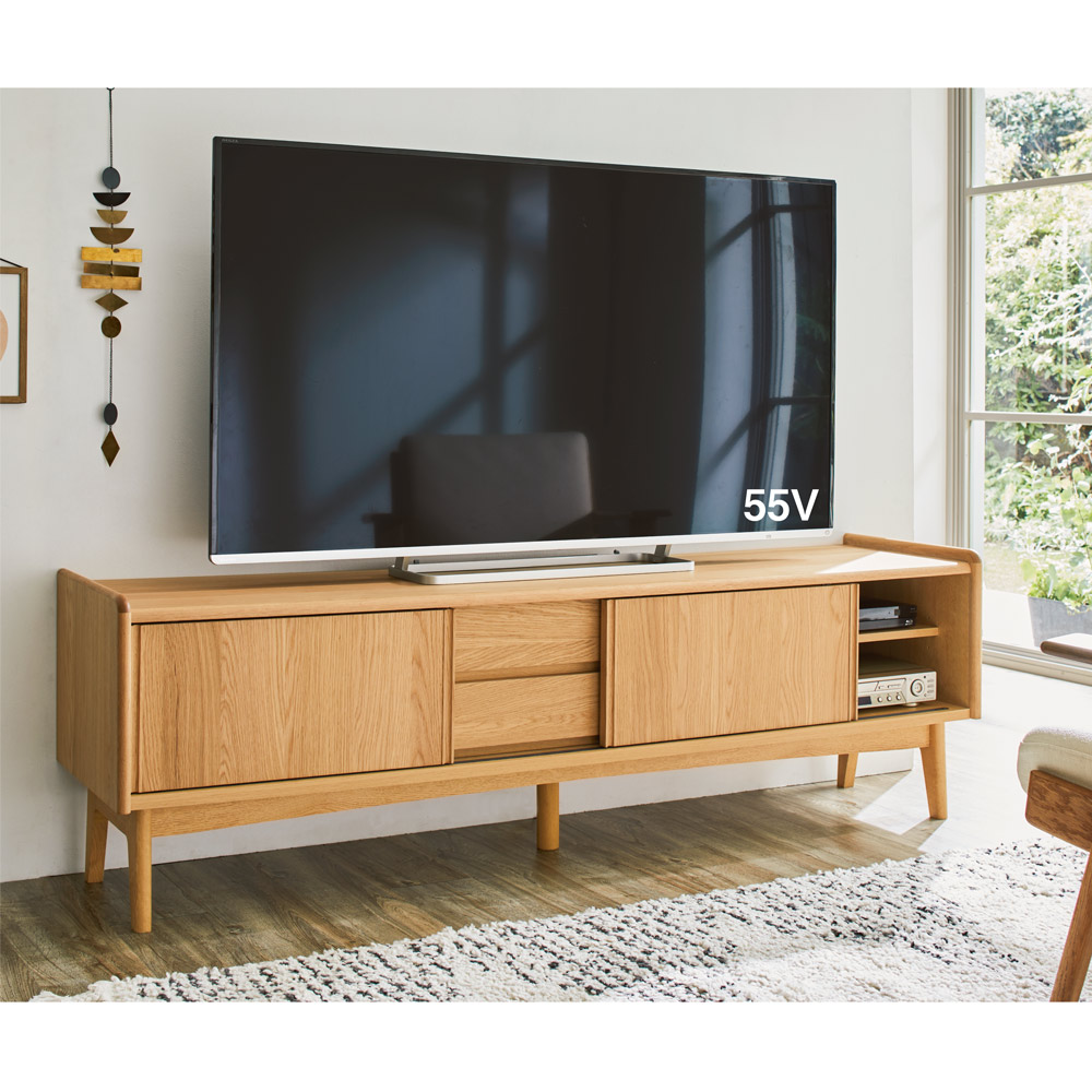 爆買い得価■Bisca デザインテレビボード/幅120 天然木北欧デザイン[ビスカ ～幅120cm