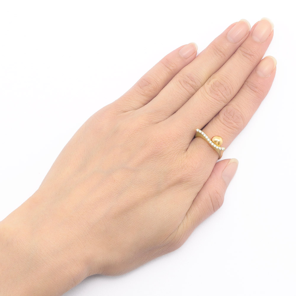 リング・指輪  K18 白蝶真珠 11.5mm
