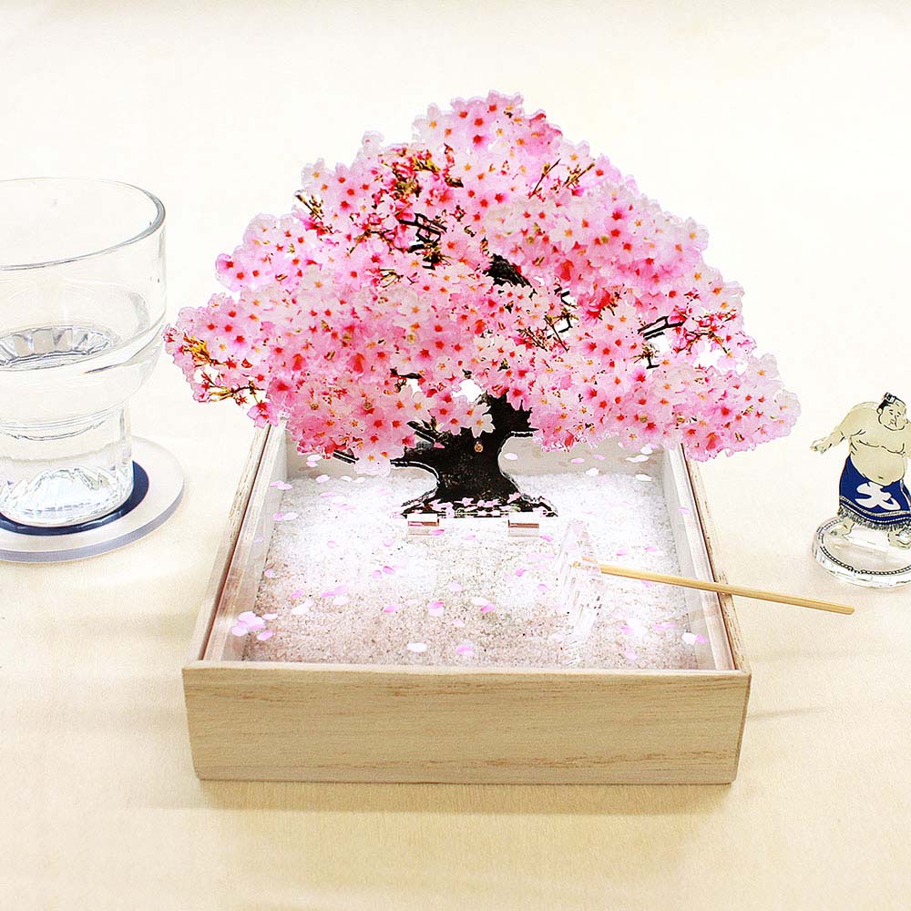 置物 オブジェ 花瓶 インテリア雑貨 ｔｏｕｍｅｉ/トウメイ　ｍｉｎｉ　ｂｏｎｓａｉ　桜 WJ0910