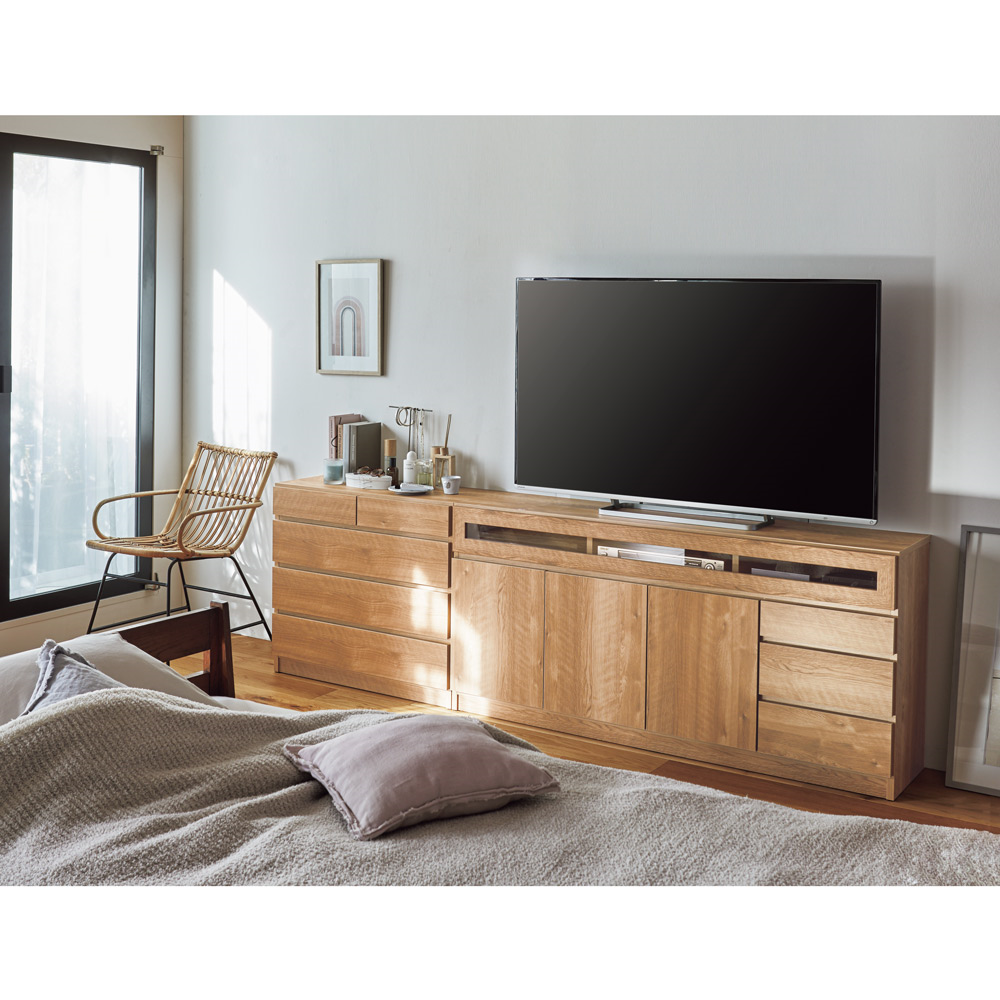 完成品・国産家具】ベッドルームでコンパクト設置シアター テレビ台・テレビボード 幅150cm高さ70cm ホワイト「訳あり・外装不良」 通販 -  ディノス